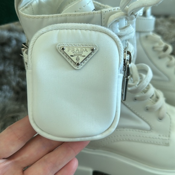 PRADA MONOLITH LEATHER BOOTS - Picture 3 of 12